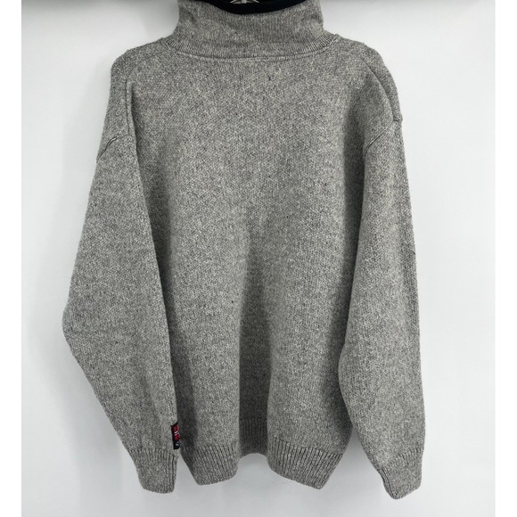 Nordlys Of Norway Sweater 100% Pure Wool Half Zip Pullover Norge Flag Size M - Picture 2 of 11